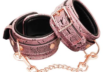 PINK SNAKE PRINT MICROFIBER ANKLE RESTRAINTS