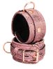 PINK SNAKE PRINT MICROFIBER WRIST RESTRAINTS