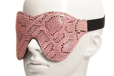 PINK SNAKE PRINT MICROFIBER BLINDFOLD